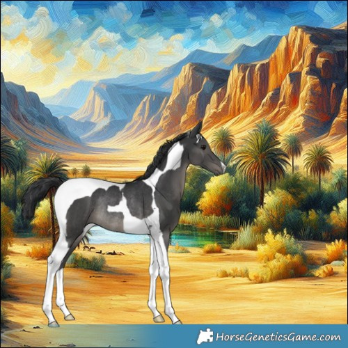 Horse Color:Black Tobiano Rabicano 