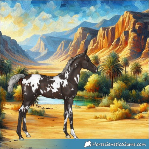 Horse Color:White Spotted Silver Brown 