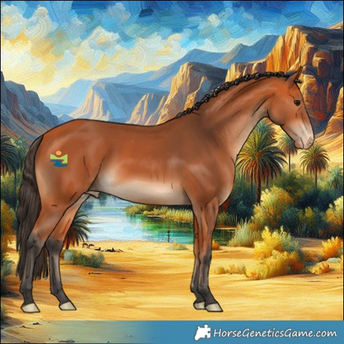 Horse Color:Bay Skewed Appaloosa