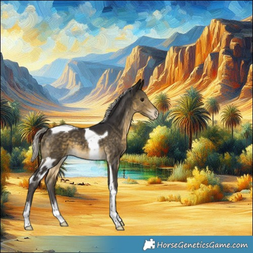 Horse Color:Silver Buckskin Tobiano Skewed Appaloosa 