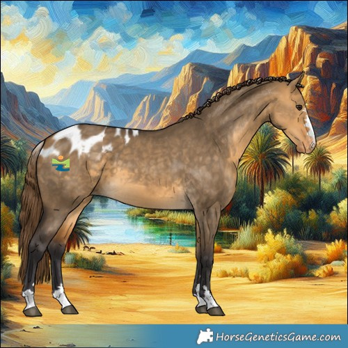 Horse Color:Buckskin Dun Skewed Appaloosa 