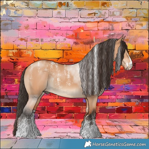 Horse Color:Powder White Bay Dun