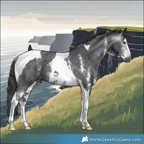 Horse Color:Gray Liver Chestnut Sabino Tobiano Varnish 