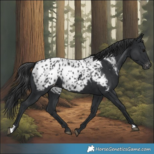 Horse Color:Black Appaloosa 