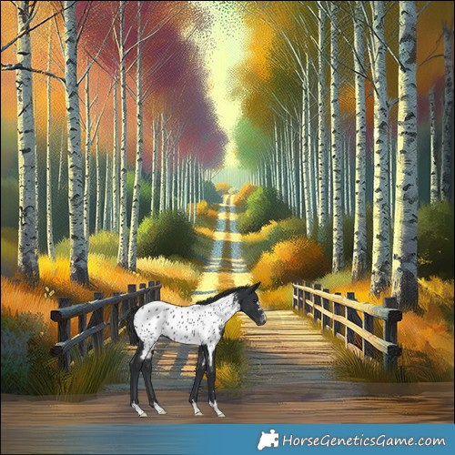 Horse Color:Black Appaloosa