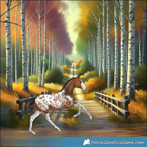 Horse Color:Bay Splash Appaloosa 