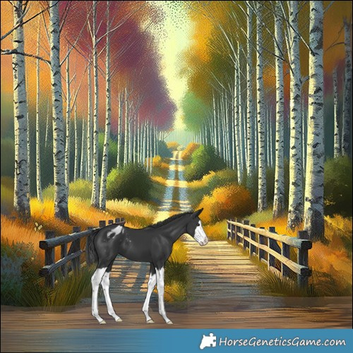 Horse Color:Black Splash Appaloosa 