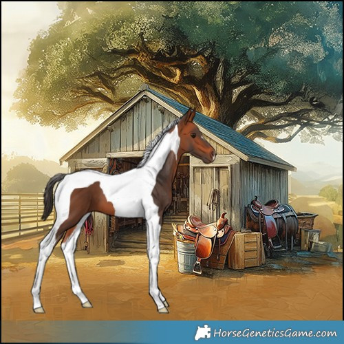 Horse Color:Bay Tobiano 