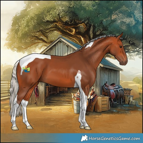Horse Color:Silver Bay Tobiano 