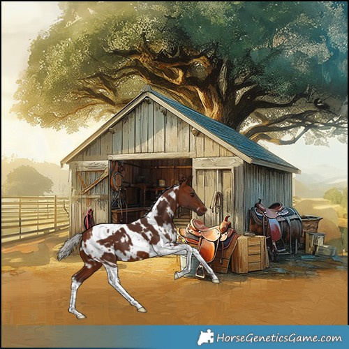 Horse Color:White Spotted Silver Bay Tobiano 
