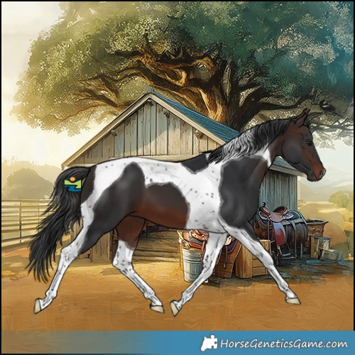 Horse Color:Brown Tobiano 