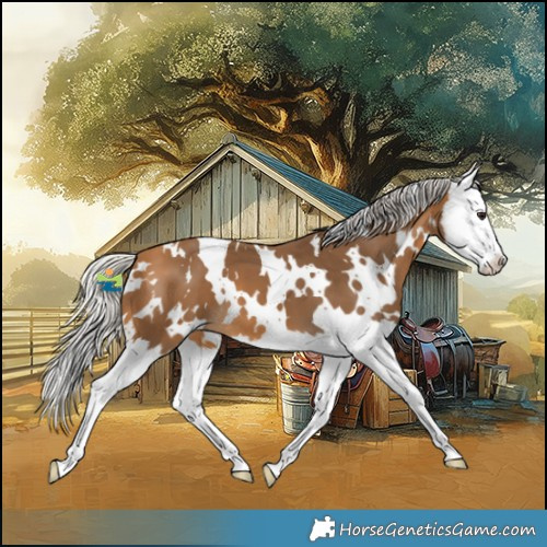 Horse Color:White Spotted Silver Buckskin Splash 