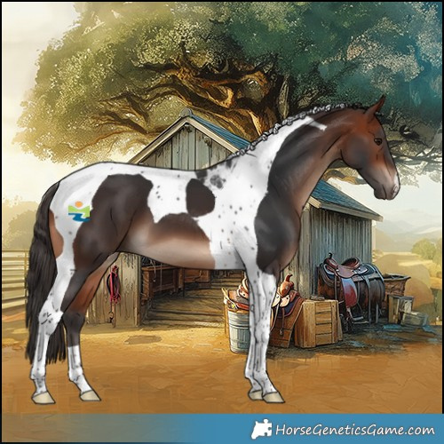 Horse Color:Bay Tobiano 