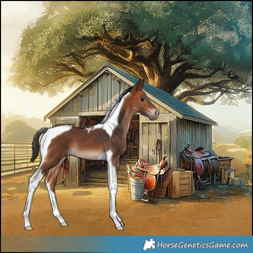 Horse Color:Bay Tobiano 