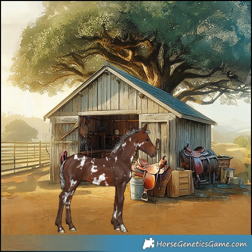 Horse Color:White Spotted Silver Bay 