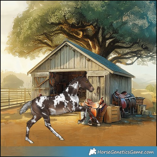 Horse Color:White Spotted Silver Brown 
