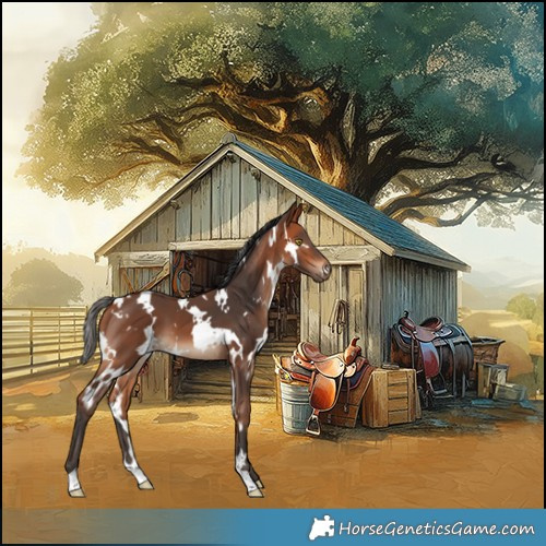 Horse Color:White Spotted Bay