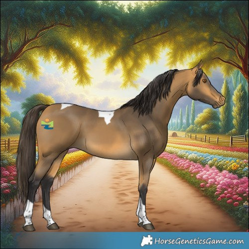 Horse Color:Buckskin Tobiano 