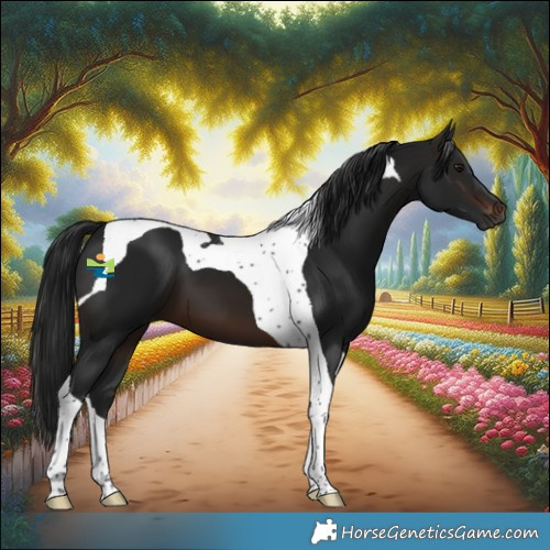Horse Color:Gray Brown Tobiano 