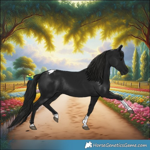 Horse Color:Gray Smoky Black Tobiano Rabicano
