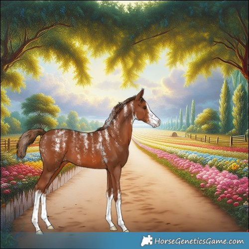 Horse Color:Powder White White Spotted Chestnut