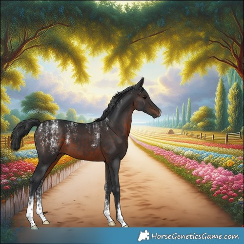 Horse Color:Powder White Brown 