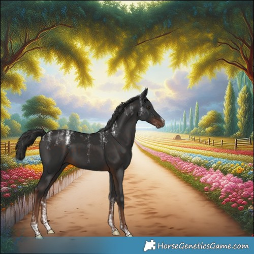 Horse Color:Powder White Liver Chestnut 