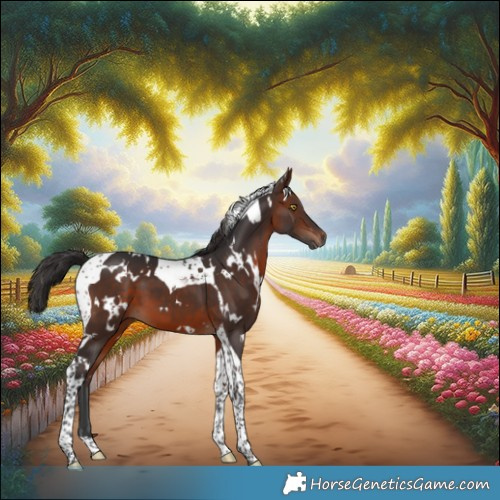 Horse Color:White Spotted Brown Tobiano 