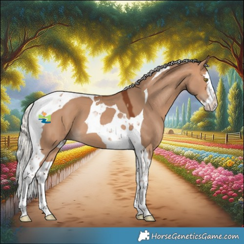 Horse Color:Silver Bay Dun Splash Tobiano 