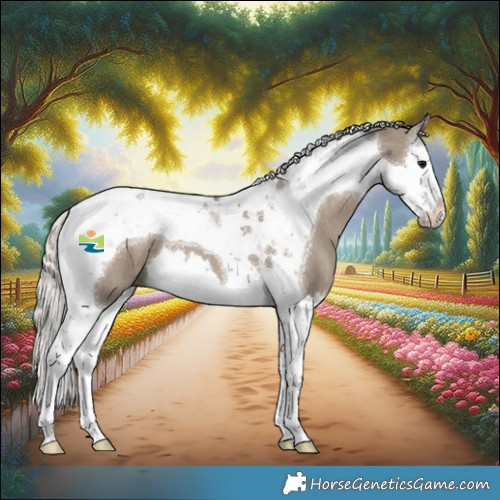 Horse Color:Silver Grullo Splash Tobiano 