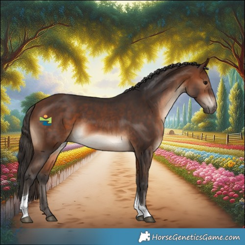 Horse Color:Brown Tobiano 