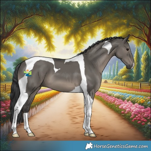 Horse Color:Grullo Tobiano 