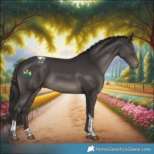Horse Color:Smoky Black Tobiano Appaloosa 