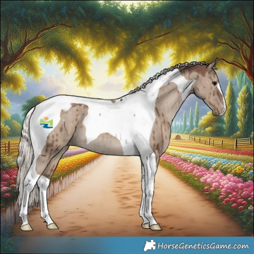 Horse Color:Silver Grullo Tobiano Appaloosa Brindle