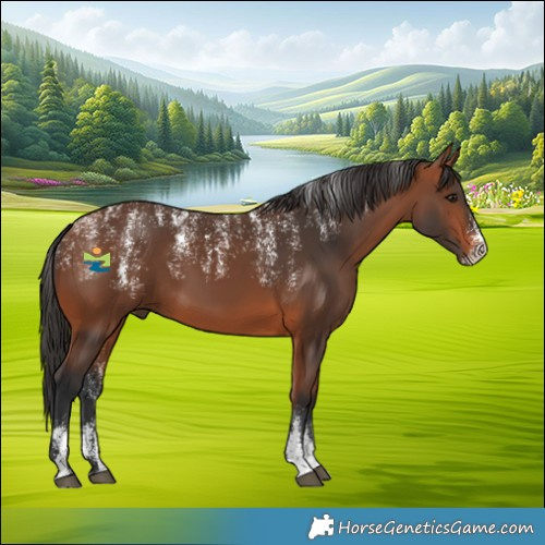Horse Color:Powder White Bay 