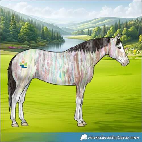Horse Color:Powder White Bay Ice Splash