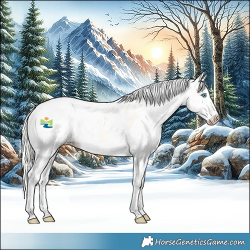 Horse Color:White Spotted Silver Smoky Creme Dun Splash Tobiano Appaloosa 