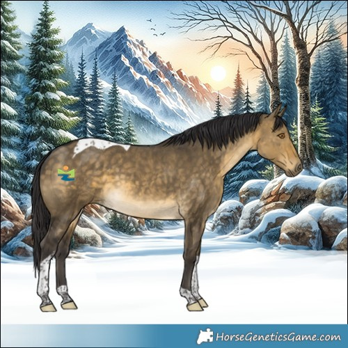 Horse Color:Buckskin Dun Tobiano 