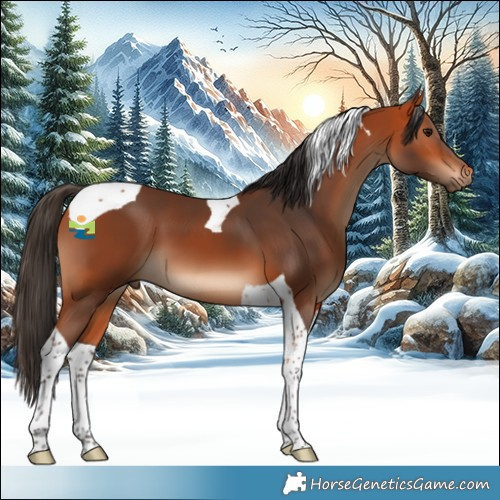 Horse Color:Bay Tobiano 