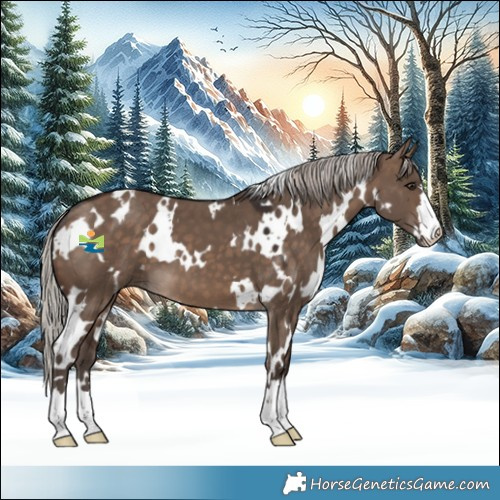 Horse Color:White Spotted Silver Brown Dun