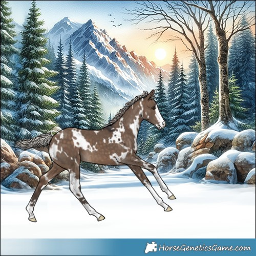 Horse Color:White Spotted Silver Brown Dun