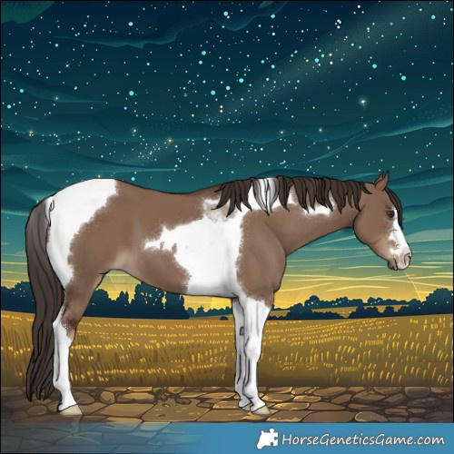 Horse Color:Liver Red Dun Tobiano 