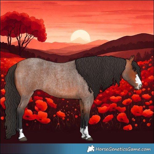Horse Color:Bay Roan 