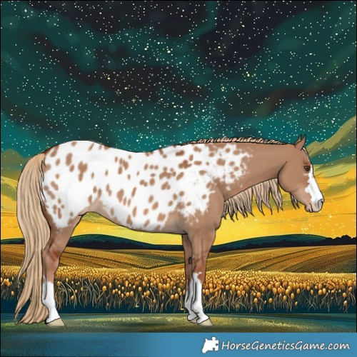 Horse Color:Red Dun Near Leopard 