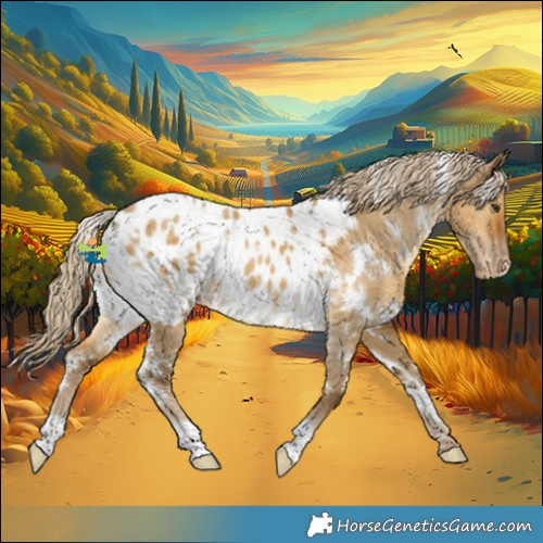 Horse Color:White Spotted Chocolate Palomino Dun Appaloosa 