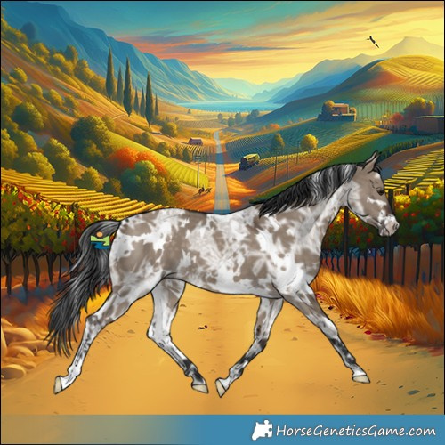 Horse Color:White Spotted Brown Ice Dun