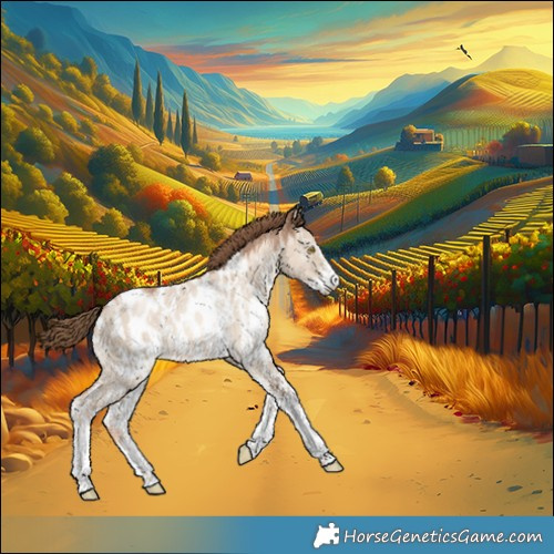 Horse Color:Liver Red Dun Pearl Sabino Appaloosa 