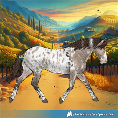 Horse Color:White Spotted Brown Dun Sabino Appaloosa 
