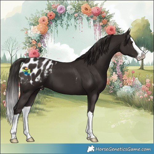 Horse Color:Liver Chestnut Splash Appaloosa 
