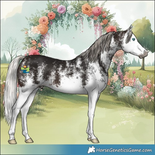 Horse Color:Gray White Spotted Silver Bay Splash 
